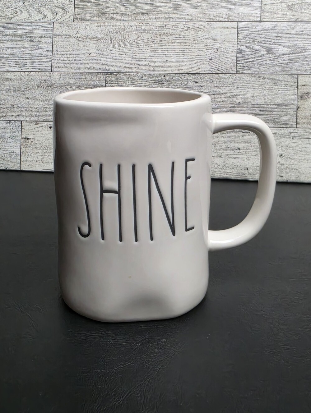 Rae Dunn Artisan Collection "Shine" White Black 16 oz. Coffee Mug by Magenta